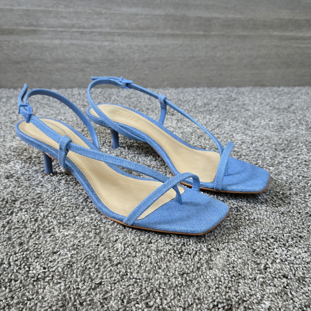 Schutz HELOISE DENIM SANDAL NEW size 6.5